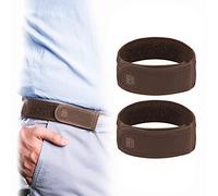 BeltBro Titan Brown 2-Medium No Buckle Elastic Belt For Men - Fits 1.5 Inch Belt Loops, Comfortable and Easy To Use