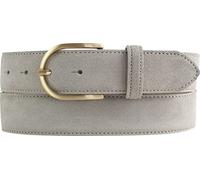 BELTINGER Damen-Gürtel aus Veloursleder 3,5 cm | Velour-Ledergürtel für Damen 35mm | Wildleder-Gürtel mit runder, goldener Gürtelschließe