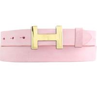 BELTINGER Damen-Gürtel HERMINE aus weichem Vollrindleder Vintage-Look 3 cm | Leder-Gürtel für Damen 30mm | Schmaler Ledergürtel Vintage für Damen 30mm | Gold glänzend | Fuchsia 100cm