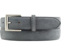 BELTINGER Gürtel aus Veloursleder 3,0 cm | Velour-Ledergürtel für Herren 30mm | Wildleder-Gürtel mit antik-silber Gürtelschließe | Dunkelgrau 115cm