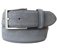 BELTINGER Gürtel aus Veloursleder 4 cm | Hochwertiger Velour-Ledergürtel für Herren 40mm | Herren-Gürtel Wildleder-Gürtel 4cm | Dunkelgrau 110cm