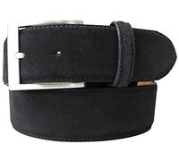 BELTINGER Gürtel aus Veloursleder 4 cm | Hochwertiger Velour-Ledergürtel für Herren 40mm | Herren-Gürtel Wildleder-Gürtel 4cm | Schwarz 85cm