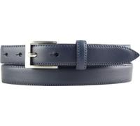 BELTINGER Gürtel aus Vollrindleder 2,5 cm | Schmaler Gürtel für Herren und Damen 25mm | Bombierter Ledergürtel | Marine 85cm