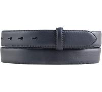 BELTINGER Gürtel aus Vollrindleder mit Naht 3 cm ohne Schnalle | Weicher Ledergürtel für Damen Herren 30mm | Bombierter Anzug-Gürtel mit feiner Struktur | Marine 100cm