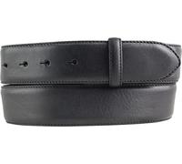 BELTINGER Gürtel aus Vollrindleder mit Naht 4,0 cm ohne Schnalle | Weicher Ledergürtel für Damen Herren 40mm | Bombierter Jeans-Gürtel mit feiner Struktur | Schwarz 120cm
