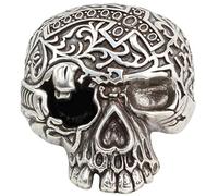 BELTINGER Gürtelschnalle Black Death 4,0 cm | Buckle Wechselschließe Gürtelschließe 40mm Massiv | Wechselgürtel bis 4cm | Silber
