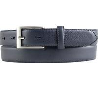 BELTINGER Hochwertiger Anzuggürtel aus Vollrindleder 3,0 cm | Bombierter Ledergürtel Herren 30mm | Business-Gürtel made in Italy | Marine 110cm