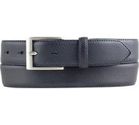 BELTINGER Hochwertiger Anzuggürtel aus Vollrindleder 3,5 cm | Bombierter Ledergürtel Herren 35mm | Business-Gürtel made in Italy | Marine 85cm