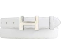 BELTINGER Hochwertiger Damen-Gürtel HELLA aus Vollrindleder 3,0 cm | Bombierter Ledergürtel Damen 30mm | Damen-Gürtel made in Italy | Weiß 100cm