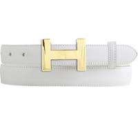 BELTINGER Hochwertiger Damen-Gürtel Horus aus Vollrindleder 2,5 cm | Bombierter Ledergürtel Damen 25mm | Damen-Gürtel made in Italy | Weiß 80cm
