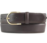 BELTINGER Hochwertiger Damengürtel aus Vollrindleder mit goldener Gürtelschließe 3,5 cm | Bombierter Ledergürtel Damen 35mm | Damen-Gürtel made in Italy | Braun 105cm