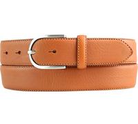 BELTINGER Hochwertiger Damengürtel aus Vollrindleder mit runder Gürtelschließe 3,5 cm | Bombierter Ledergürtel Damen 35mm | Damen-Gürtel made in Italy | Tabac 85cm