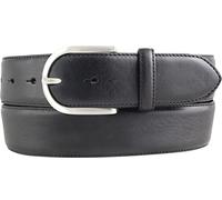 BELTINGER Hochwertiger Jeansgürtel aus Vollrindleder 4,0 cm | Bombierter Ledergürtel Damen 40mm | Jeans-Gürtel made in Italy | Schwarz 100cm