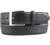 BELTINGER Hochwertiger Jeansgürtel aus Vollrindleder mit goldener Gürtelschließe 4,0 cm | Bombierter Ledergürtel Herren 40mm | Jeans-Gürtel made in Italy | Schwarz 100cm