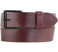 BELTINGER Jeans-Gürtel mit Rollenschnalle aus Vollrindleder 4 cm | Hochwertiger Leder-Gürtel für Herren 40mm | Herren-Gürtel made in Italy | Bordeaux 90cm