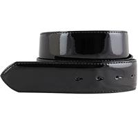 BELTINGER Wechselgürtel aus Lack-Leder ohne Schnalle 4 cm | Glänzender Ledergürtel 40mm für Damen | Eleganter Gürtel | Schwarz 95cm