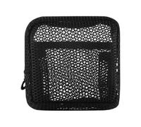Belüftete Make-up-Tasche aus Netzstoff mit wasserabweisendem Futter, kompaktes Kosmetik-Reisezubehör, Netzstoff, Hygieneartikel-Organizer, Schwarz , Einheitsgröße