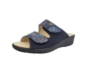 Belvida Bequeme Pantoletten für Damen, blau, Größe 37 EU