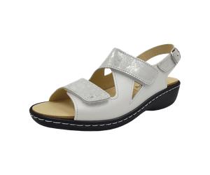 Belvida Bequeme Sandalen für Damen, weiß, Größe 39 EU