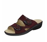 Belvida Bordo-schwarz Komfort Pantoletten für Damen