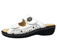 Belvida Bequeme Pantoletten für Damen, weiß, Gr. 37 EU