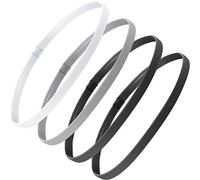 Bememo 4 Stück Unisex Sport Haarbänder Fitness Stirnband Erwachsene Training Headband Tennis Yoga Fußball Schweissbänder Black/White/Gray Elastische Haarband für Herren Damen Jungen