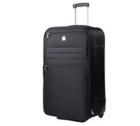 BEMON Großer weicher Koffer aus Segeltuch, 85 cm, 2 Räder, Schwarz, Schwarz , 50X84X29, Koffer