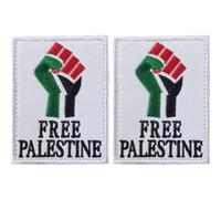 Bemvp 2 Stück Bestickter Aufnäher Palästinensischer Flagge, Palästinensische Flagge, Militär-applikation, Kostenloser Palästina-aufnäher Zum Aufbügeln Für Kleidung, 1.97*3.15inch/5*8cm, Stil 3