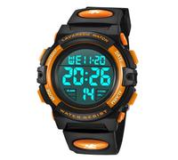 BEN NEVIS Digital Uhren für Kinder Jungen - 50 M Wasserdicht Sports Outdoor Digitaluhr Kinder Silikon Armbanduhr mit Wecker/Stoppuhr/LED-Licht/Stoßfest/Datum,Elektronische Kinderuhren Orange