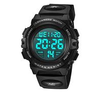 BEN NEVIS Digital Uhren für Kinder Jungen - 50 M Wasserdicht Sports Outdoor Digitaluhr Kinder Silikon Armbanduhr mit Wecker/Stoppuhr/LED-Licht/Stoßfest/Datum,Elektronische Kinderuhren Blau