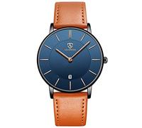 BEN NEVIS Uhren,Herren Uhr Flache Analog Quarz Datumsanzeiger Klassisch Mode Wasserdicht Armbanduhr mit Leder Armband