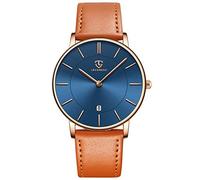 BEN NEVIS Uhren,Herren Uhr Flache Analog Quarz Datumsanzeiger Klassisch Mode Wasserdicht Armbanduhr mit Leder Armband