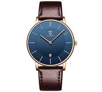 BEN NEVIS Uhren,Herren Uhr Flache Analog Quarz Datumsanzeiger Klassisch Mode Wasserdicht Armbanduhr mit Leder Armband
