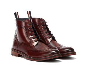 Ben Sherman Alfred Brogue Herren Burgundy Stiefel EU 46 / UK 11