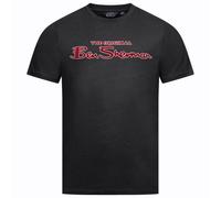 BEN SHERMAN Flocked Logo Herren T-Shirt 0076268-BLACK L