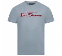 BEN SHERMAN Flocked Logo Herren T-Shirt 0076268-PETROL L