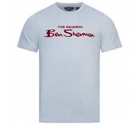 BEN SHERMAN Flocked Logo Herren T-Shirt 0076268N-ICEBLUE L