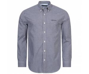 BEN SHERMAN Gingham Herren Langarm Hemd 0077859-NAVY L