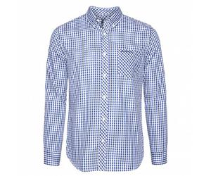 BEN SHERMAN Gingham Herren Langarm Hemd 0077860-BLUE S