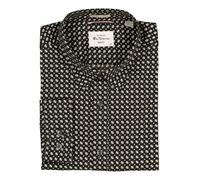 Ben Sherman Hemd Herren Regular Fit Langarm Baumwolle schwarz, L