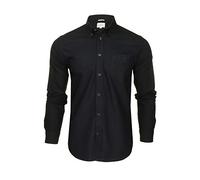 Ben Sherman Herren Freizeithemden Button-Down-Kragen Langarm (Black (Embroidered Pocket Logo)) M