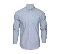Ben Sherman Herren Freizeithemden Button-Down-Kragen Langarm (Sky (Embroidered Pocket Logo)) XL