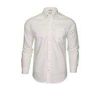 Ben Sherman Herren Freizeithemden Button-Down-Kragen Langarm (White (Embroidered Pocket Logo)) XL