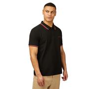 Ben Sherman Herren Kurzarm Regular Fit Signature Poloshirt, schwarz, XXL