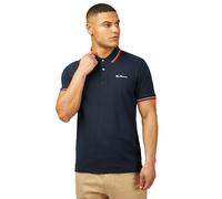 Ben Sherman Herren Signature Pique Polo T-Shirt, 100% Bio-Baumwolle, Regular Fit, Dark Navy, L