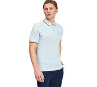 Ben Sherman Herren Poloshirt Signature Pique, Powder Blue, XL