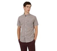 Ben Sherman Herren Ss Signature House Check Freizeithemd, Rot (Red 550), Medium
