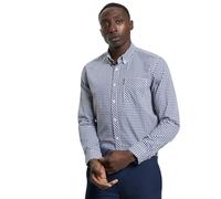 Ben Sherman Herrenhemd, kurzärmelig, Gingham-Muster, lässig, Knopfleiste, Dunkelblau, L