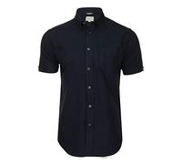 Ben Sherman Herrenhemd mit Button-Down-Kragen, Oxford-Gewebe, kurzärmlig (Dark Navy (Embroidered Pocket Logo)) XL