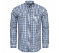 BEN SHERMAN House Check Herren Langarm Hemd 0077861-LIGHTBLUE L